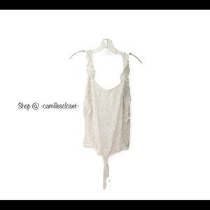Hem & Thread women’s polka dotted ruffle tank top
